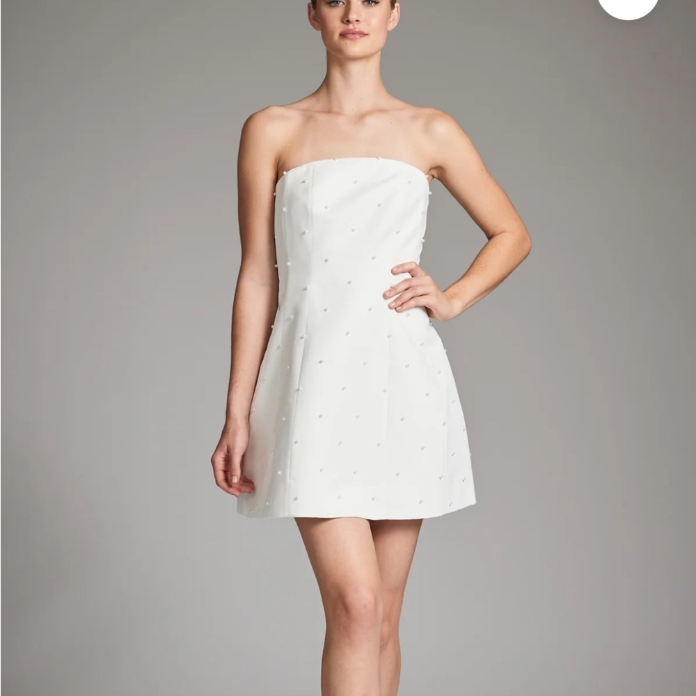 Sachin + Babi White Strapless Dress